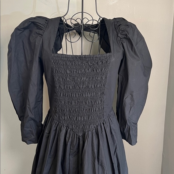 GANNI ruched ribbon-back dress Size: euro 40/us 8 - Picture 3 of 8